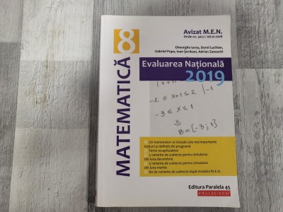 Matematica.Evaluare Nationala 2019 de Gheorghe Iurea,Dorel Luchian,Gabriel Popa,etc foto
