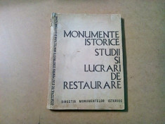 MONUMENTE ISTORICE - STUDII SI LUCRARI DE RESTAURARE - Grigore Ionescu - 186 p. foto