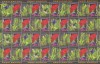 2005 Romania - Pesti exotici, coli de 20 timbre si 20 vignete LP 1676 b, MNH, Amfibieni, Nestampilat