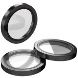 Folie de protectie Camera Spate Etteri pentru Apple iPhone 16 Pro Max / 16 Pro, Sticla Securizata, Neagra