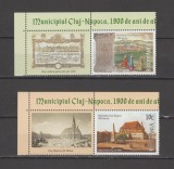 ROMANIA 2024 CLUJ-NAPOCA - 1900 Ani de atestare Serie 2 timbre cu vinieta tip 1 LP.2473 MNH**
