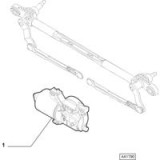 Motoras stergator luneta Ford Ka 2008-, Fiat 500 2007-; 1671595; NTY, aftermarket