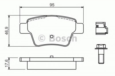 Set placute frana,frana disc PEUGEOT 207 SW (WK) (2007 - 2016) BOSCH 0 986 494 605 foto