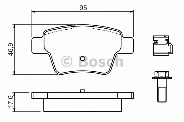 Set placute frana,frana disc CITROEN C4 Cupe (LA) (2004 - 2011) BOSCH 0 986 494 605