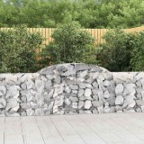 vidaXL Coșuri gabion arcuite 7 buc., 300x30x80/100 cm, fier galvanizat 3146508