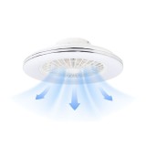 Plafoniera Ventilator Erste Breezy 49cm 48W LED 15W Motor CCT Reglabila Design Modern 2in1 Telecomanda Inclusa Iluminat Silentios pentru Interior