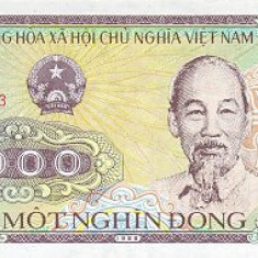 VIETNAM █ bancnota █ 1000 Dong █ 1988 █ P-106 █ UNC █ necirculata