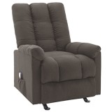 Fotoliu de masaj rabatabil, gri taupe, material textil
