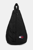 Tommy Jeans rucsac culoarea negru, mic, uni, AM0AM13391