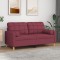 vidaXL Canapea cu 2 locuri cu pernuțe, roșu vin, 140 cm, textil 3200788