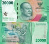 INDONEZIA █ bancnota █ 20000 Rupiah █ 2022 / 2023 █ P-166 █ UNC █ necirculata