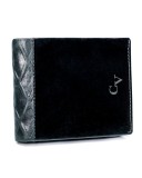 Portofel Barbati Piele Naturala Cavaldi Negru Original Carduri Monede Bancnote