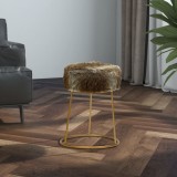 Cumpara ieftin Taburet rotund, culoare mixtă, pluş