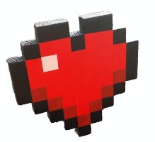 Figurina din lemn Inima Rosie Minecraft foto