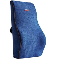 Perna lombara completa pentru scaun de birou sau masina, Linomag&reg;, Spuma cu memorie, Albastru, 45 x 38 x 12cm