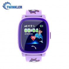 Ceas Smartwatch Pentru Copii Twinkler TKY-DF25 cu Functie Telefon, Localizare GPS, Pedometru, SOS, IP54 - Mov, Cartela SIM Cadou foto