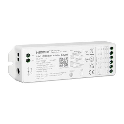 Controller Dimmer Led LED RGB RGBW RGBWW, RF 2.4Ghz, 12-24VDC 15A, Miboxer LS2 foto