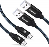 Cablu pentru controler P, iSeekerKit, pachet de 2 cabluri micro USB de 15 m PS4