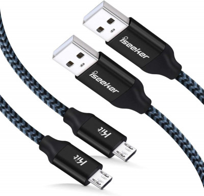 Cablu pentru controler P, iSeekerKit, pachet de 2 cabluri micro USB de 15 m PS4 foto