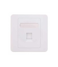 Capac priza RJ45 fara Keystone 1-port alb Well foto