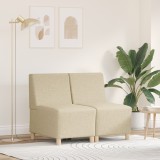 vidaXL Fotoliu 2 pcs Crem 55 x 74 x 82 cm țesătură