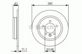 Disc frana VOLVO V40 Hatchback (2012 - 2016) BOSCH 0 986 479 691
