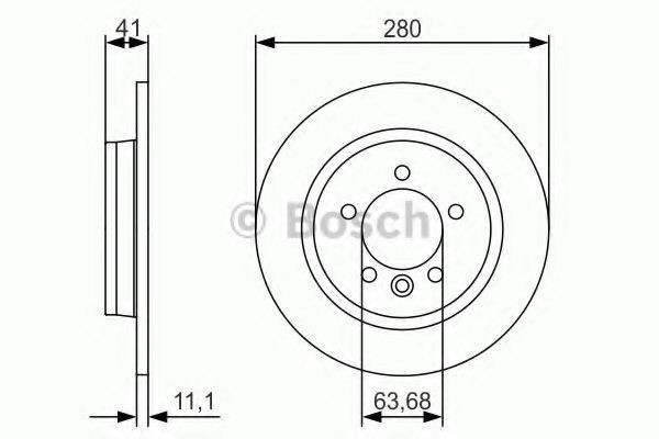 Disc frana VOLVO V40 Hatchback (2012 - 2016) BOSCH 0 986 479 691