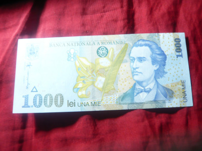 Bancnota 1000 lei 1998 M.Eminescu , cal. AUNC foto