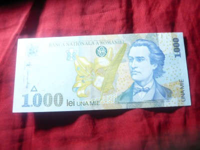 Bancnota 1000 lei 1998 M.Eminescu , cal. AUNC foto