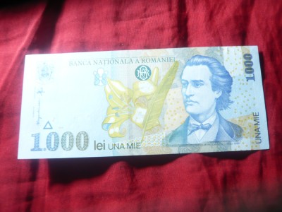 Bancnota 1000 lei 1998 M.Eminescu , cal. AUNC foto