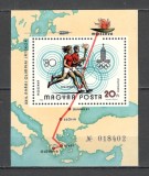 Ungaria.1980 Posta aeriana:Olimpiada de vara MOSCOVA-Bl. XU.306