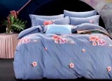 Cumpara ieftin Lenjerie de pat matrimonial cu husa elastic pat si fata perna dreptunghiulara, Great, bumbac mercerizat, multicolor