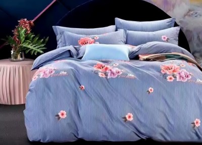 Lenjerie de pat pentru o persoana cu husa elastic pat si fata perna dreptunghiulara, Great, bumbac mercerizat, multicolor foto