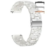 Curea polimer, compatibila Huawei Watch Fit 2, cu adaptor dedicat, White Crystal