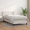 vidaXL Pat box spring cu saltea, alb, 80x200 cm, piele ecologică 3130686