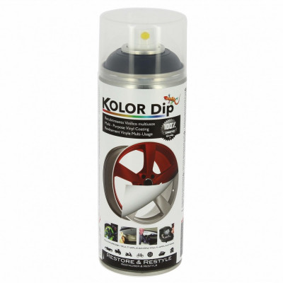 Spray vopsea cauciucata Kolor Dip Negru Metalic 400ml AutoDrive ProParts foto