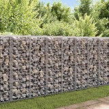 Coș gabion cu capace, s&acirc;rmă galvanizată, 100 x 30 x 30 cm
