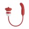 Stimulator Dublu Alyss, Intern si Extern, Silicon, USB, Rosu