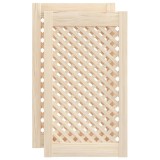 Cumpara ieftin Usi de dulap cu zabrele 2 buc. 39,5x69 cm, lemn masiv de pin