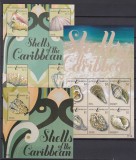 DB1 Fauna Marina Scoici Antigua &amp; Barbuda 2 MS + SS MNH