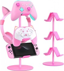 Suport controler joc KEERXUN-KEX, compatibil cu cu Xbox ONE 360 Switch PS4 STEAM PC, ABS/metal, roz