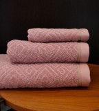 Cumpara ieftin Set de 3 prosoape baie 100% bumbac Valentini Bianco, Adonis Powder