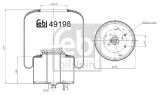 FEBI BILSTEIN 49198 Burduf, suspensie pneumatica