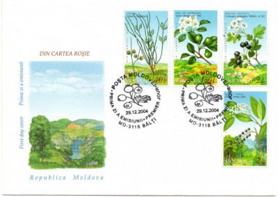 MOLDOVA 2004, FDC, Flora foto