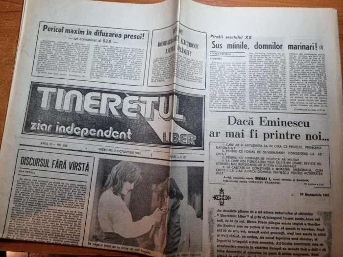 ziarul tineretul liber 9 octombrie 1991- art regele mihai