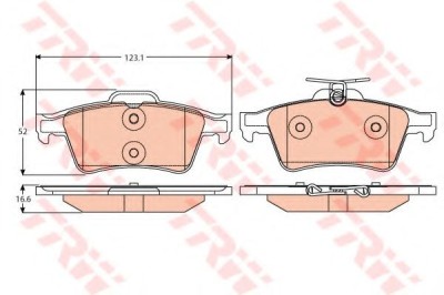 Set placute frana,frana disc VOLVO V40 Hatchback (2012 - 2016) TRW GDB2086 foto