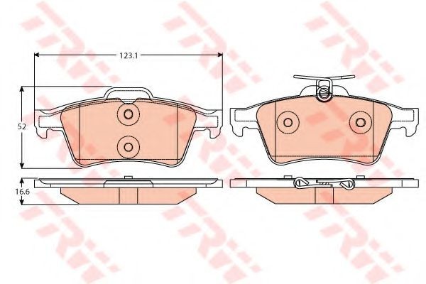 Set placute frana,frana disc VOLVO V40 Hatchback (2012 - 2016) TRW GDB2086