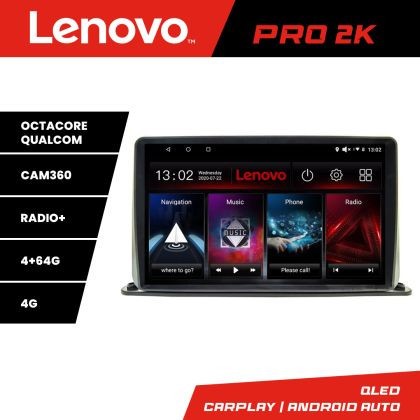 Navigatie universala 2din-1 8 core QLED 2K 4+64 360 Android Waze USB Navigatie Internet Youtube Radio Lenovo CarStore Technology