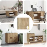 vidaXL Copertă autocolantă pentru șuruburi 12 pcs Stejar Artizanal 864632