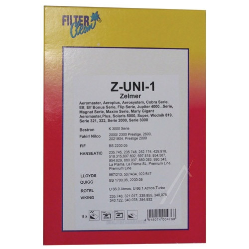ZUNI1 SACI ASPIRATOR : 5+1+1 ZUNI1 000294-K pentru aspirator Rowenta FILTERCLEAN